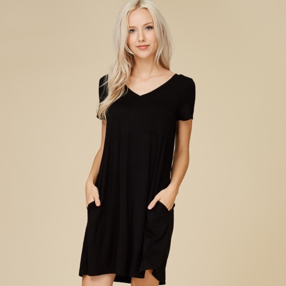 Casual comfortable black dress